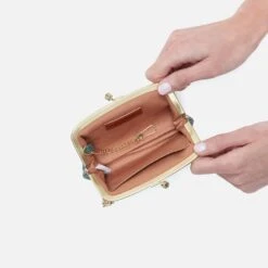 Cheer Frame Pouch In Metallic Leather - Evergreen Shimmer -Hobo Sales Store VI 34033EVGR 02