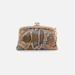 Cheer Frame Pouch In Printed Leather - Opal Snake Print 8 Cheer Frame Pouch In Printed Leather - Opal Snake Print -Hobo Sales Store VI 34033OSNK 03