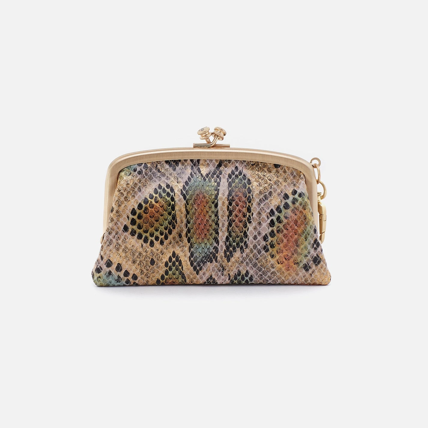 Cheer Frame Pouch In Printed Leather - Opal Snake Print 4 Cheer Frame Pouch In Printed Leather - Opal Snake Print - Image 4
