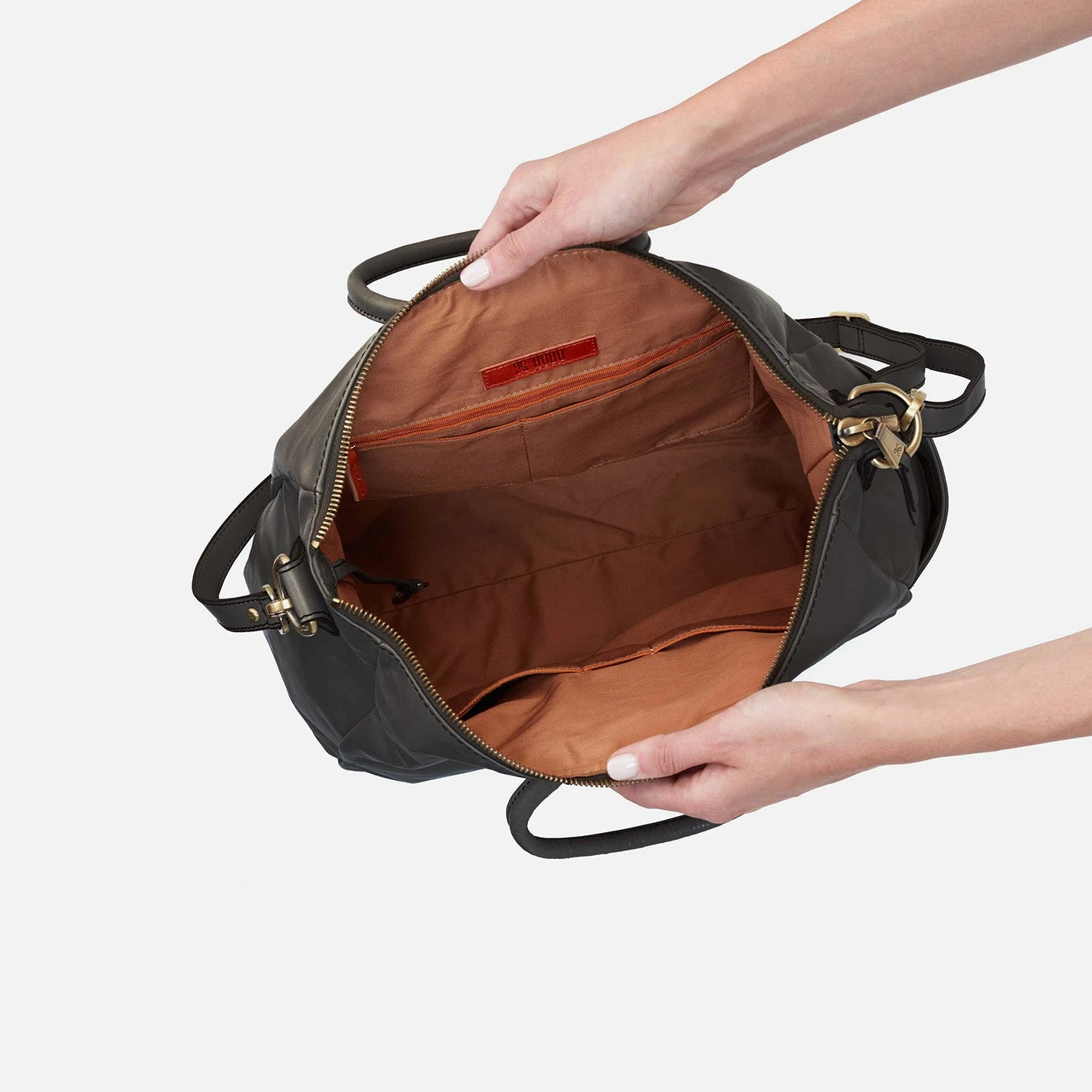 Sheila Large Satchel In Polished Leather - Black 3 Sheila Large Satchel In Polished Leather - Black - Image 3