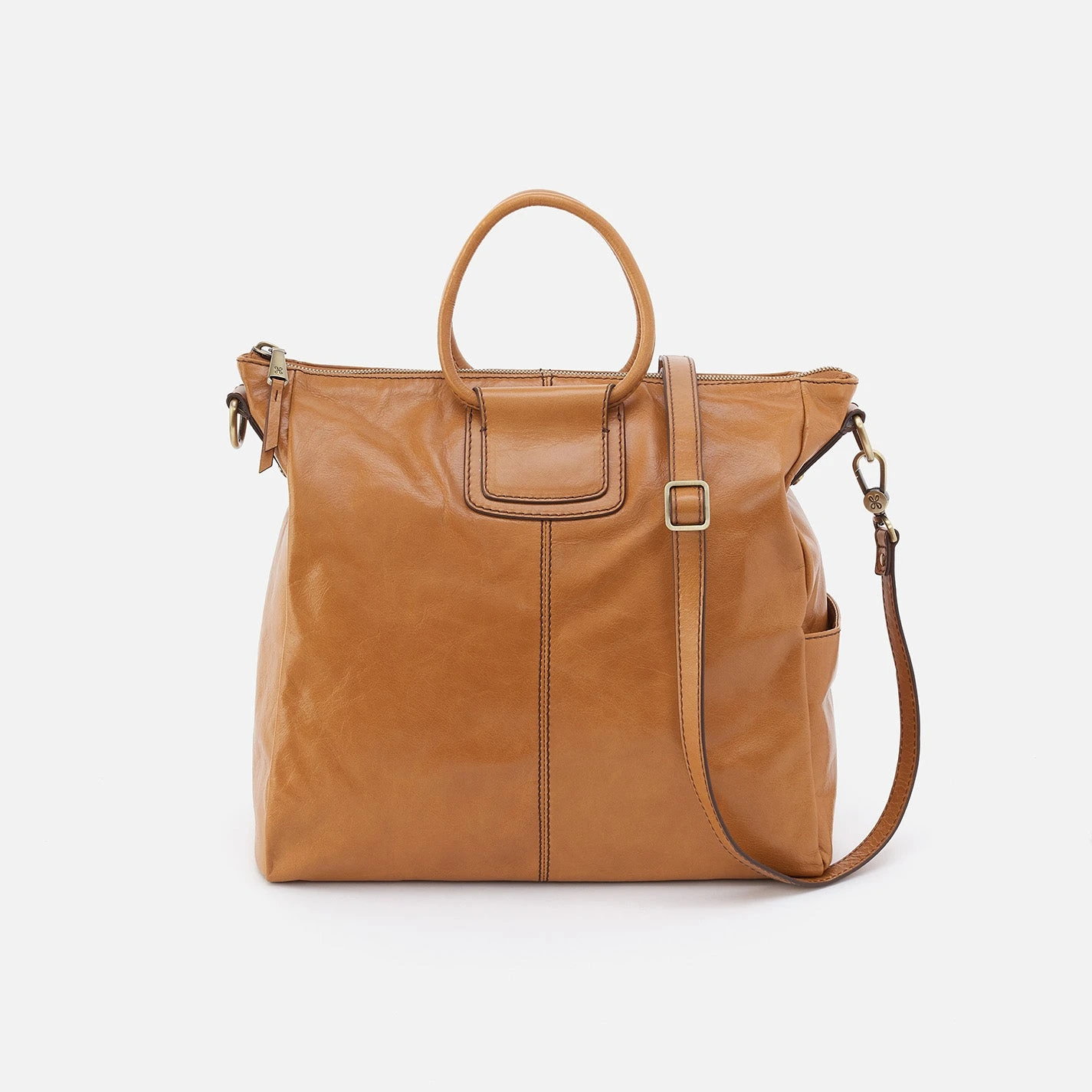 Sheila Large Satchel In Polished Leather - Natural 1 Sheila Large Satchel In Polished Leather - Natural