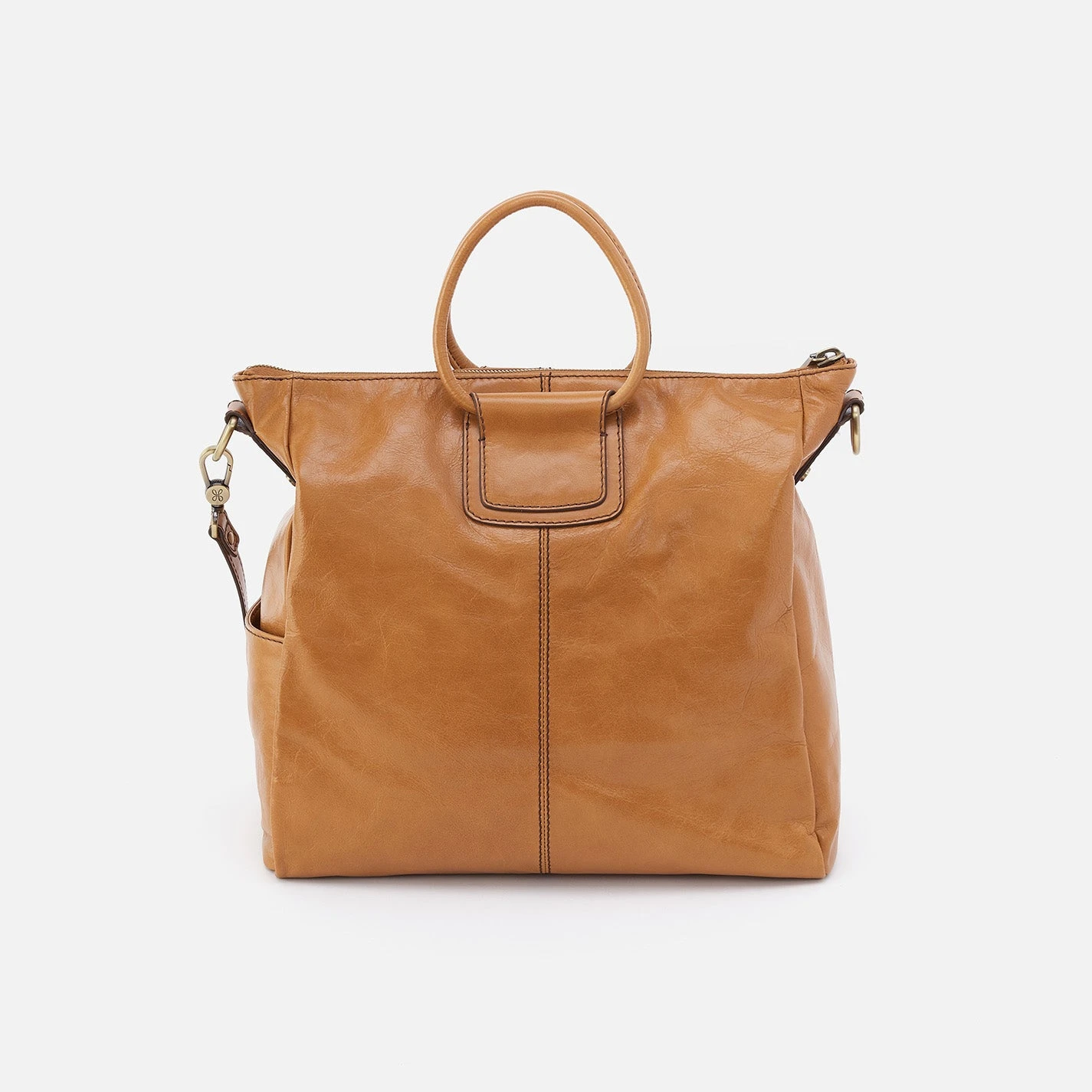 Sheila Large Satchel In Polished Leather - Natural 5 Sheila Large Satchel In Polished Leather - Natural - Image 5