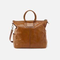 Sheila Large Satchel In Polished Leather - Truffle -Hobo Sales Store VI 35019TRUF 05 1c7dc64b 2e9d 4b4d 8e83 7f18129a3b91