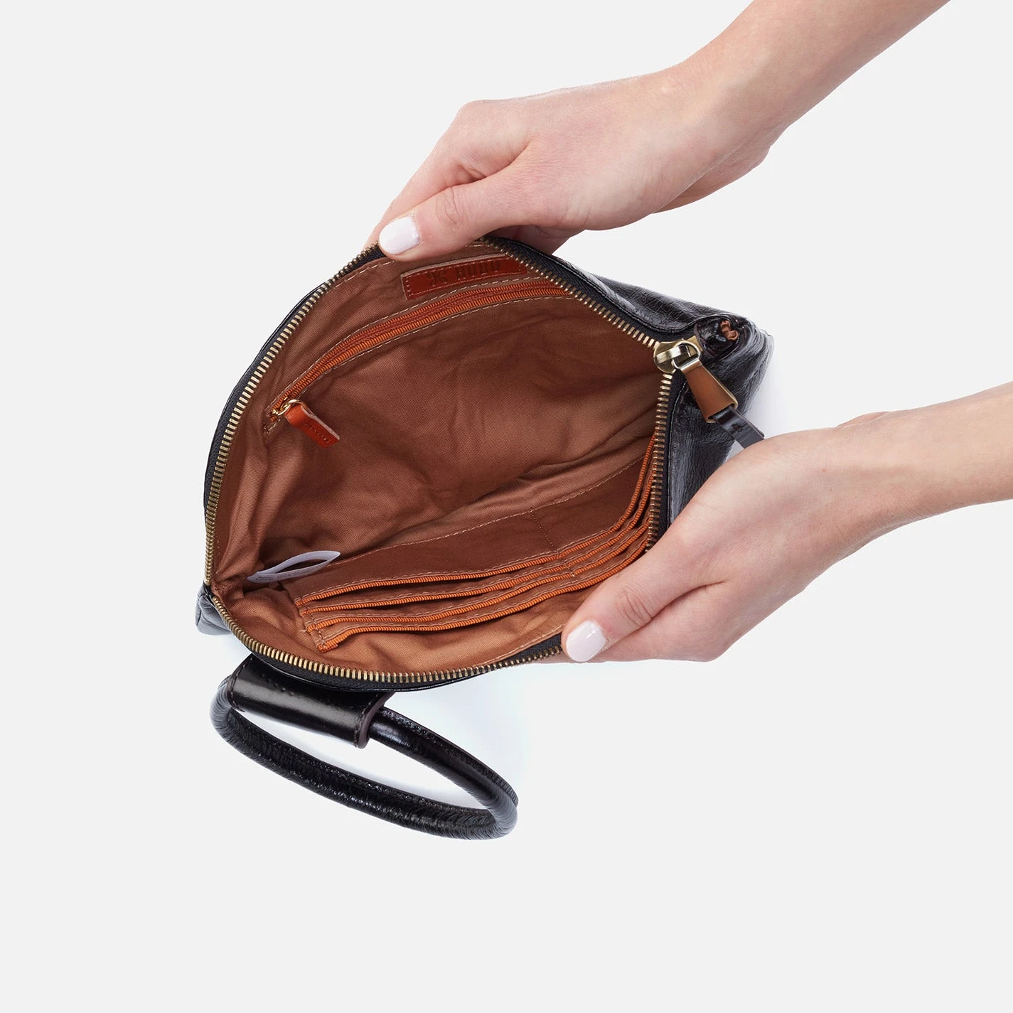 Sable Wristlet In Polished Leather - Black 5 Sable Wristlet In Polished Leather - Black - Image 5