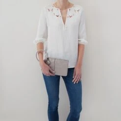 Sable Wristlet In Polished Leather - Cherry Blossom -Hobo Sales Store VI 35036CHBL 02