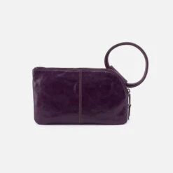 Sable Wristlet In Polished Leather - Deep Purple 11 Sable Wristlet In Polished Leather - Deep Purple -Hobo Sales Store VI 35036DPRP 04