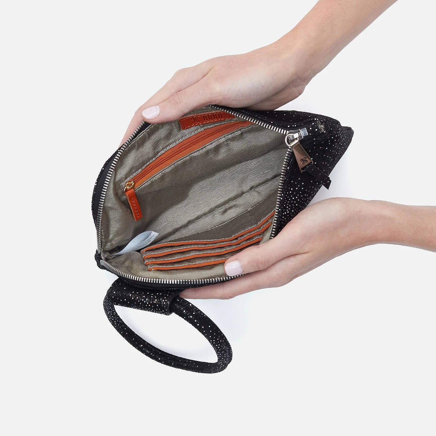 Sable Wristlet In Printed Leather - Silver Galaxy 4 Sable Wristlet In Printed Leather - Silver Galaxy - Image 4