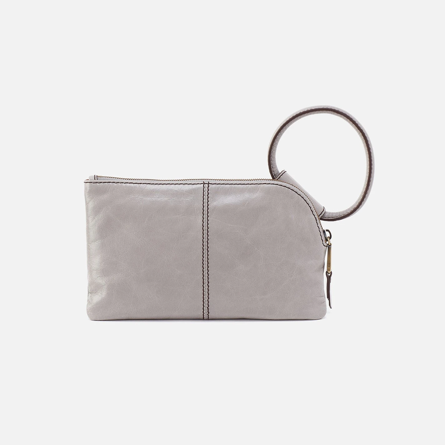 Sable Wristlet In Polished Leather - Light Grey 6 Sable Wristlet In Polished Leather - Light Grey - Image 6