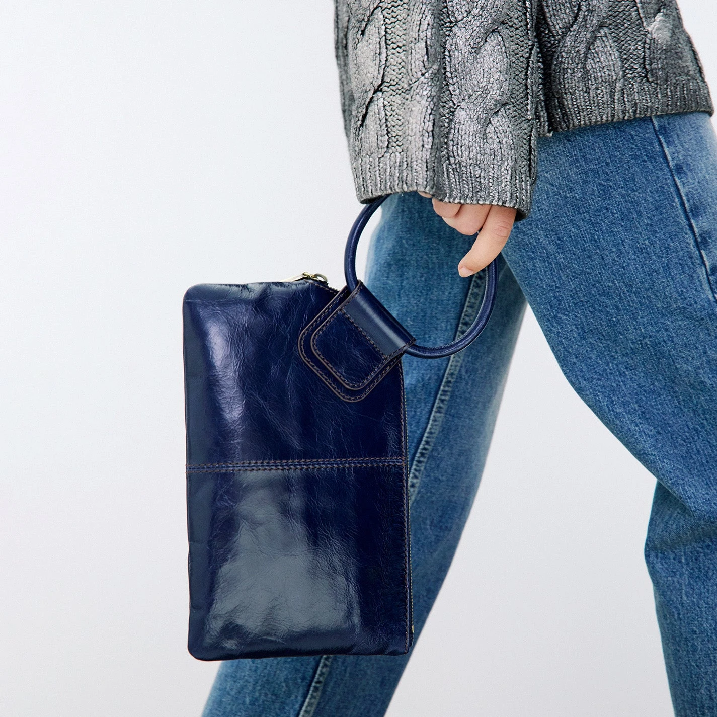 Sable Wristlet In Polished Leather - Nightshade 2 Sable Wristlet In Polished Leather - Nightshade - Image 2