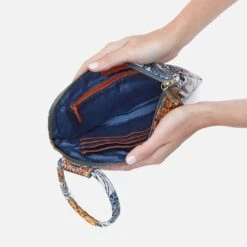 Sable Wristlet In Printed Leather - Orange Blossom -Hobo Sales Store VI 35036OBLM 03