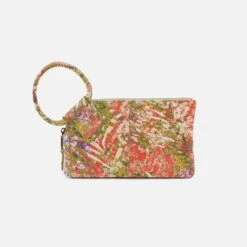 Sable Wristlet In Printed Leather - Tropic Print