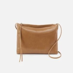 Ziggy Crossbody In Polished Leather - Cedar