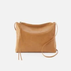 Ziggy Crossbody In Polished Leather - Desert