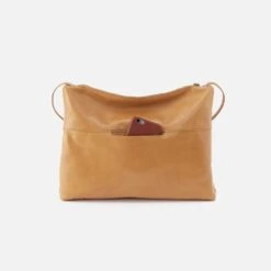 Ziggy Crossbody In Polished Leather - Desert 9 Ziggy Crossbody In Polished Leather - Desert -Hobo Sales Store VI 35763DSRT 05
