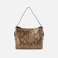 Render Shoulder Bag In Printed Leather - Golden Snake -Hobo Sales Store VI 35775GDSN 04
