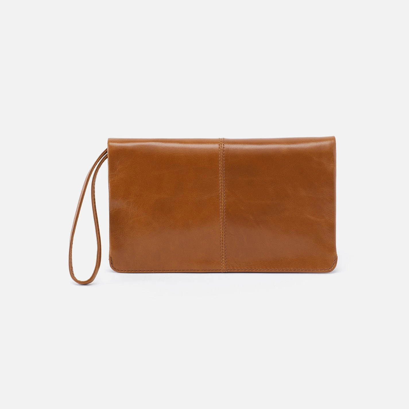 Evolve Wristlet In Polished Leather - Truffle 1 Evolve Wristlet In Polished Leather - Truffle