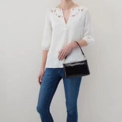 Darcy Crossbody In Polished Leather - Cornflower -Hobo Sales Store VI 35810CFLW 04