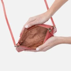 Darcy Crossbody In Polished Leather - Cherry Blossom -Hobo Sales Store VI 35810CHBL 03