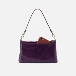 Darcy Crossbody In Polished Leather - Deep Purple -Hobo Sales Store VI 35810DPRP 06