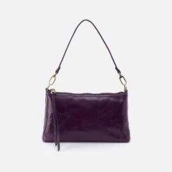 Darcy Crossbody In Polished Leather - Deep Purple -Hobo Sales Store VI 35810DPRP 07