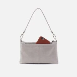Darcy Crossbody In Polished Leather - Light Grey 12 Darcy Crossbody In Polished Leather - Light Grey -Hobo Sales Store VI 35810LTGR 06