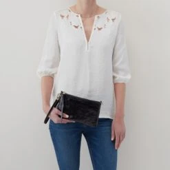 Darcy Crossbody In Polished Leather - Nightshade -Hobo Sales Store VI 35810NSHD 07