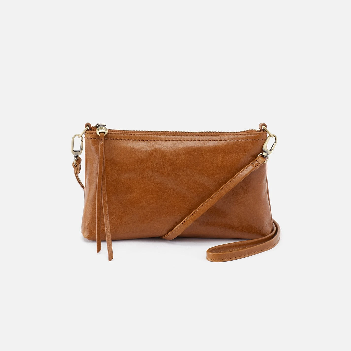 Darcy Crossbody In Polished Leather - Truffle 1 Darcy Crossbody In Polished Leather - Truffle