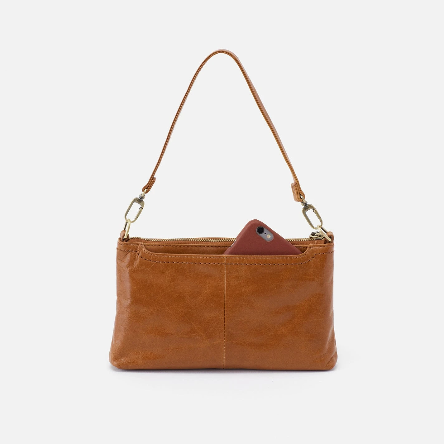 Darcy Crossbody In Polished Leather - Truffle 6 Darcy Crossbody In Polished Leather - Truffle - Image 6