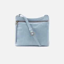 Cambel Crossbody In Polished Leather - Cornflower
