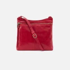 Cambel Crossbody In Polished Leather - Claret