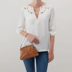 Lana Crossbody In Polished Leather - Truffle -Hobo Sales Store VI 35817TRUF 04 bd16e38f eb5f 4307 bb5a 008810beca66