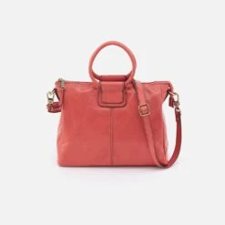 Sheila Medium Satchel In Polished Leather - Cherry Blossom