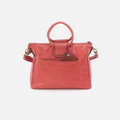 Sheila Medium Satchel In Polished Leather - Cherry Blossom -Hobo Sales Store VI 35840CHBL 04