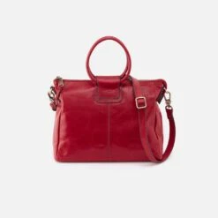 Sheila Medium Satchel In Polished Leather - Claret