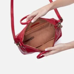 Sheila Medium Satchel In Polished Leather - Claret -Hobo Sales Store VI 35840CLRT 03