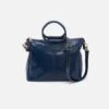 Sheila Medium Satchel In Polished Leather - Denim