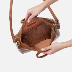 Sheila Medium Satchel In Polished Leather - Truffle -Hobo Sales Store VI 35840TRUF 03 bc5d7c52 7d97 4796 9eb1 c57b68e5ff66