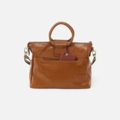 Sheila Medium Satchel In Polished Leather - Truffle -Hobo Sales Store VI 35840TRUF 05 1c375f23 8532 42ad afd3 d9d9505cfd95