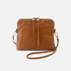 Reeva Crossbody In Polished Leather - Truffle