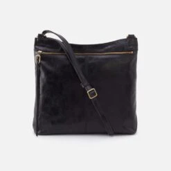 Cambel Large Crossbody In Polished Leather - Black