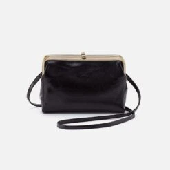 Lauren Crossbody In Polished Leather - Black