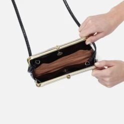 Lauren Crossbody In Polished Leather - Black -Hobo Sales Store VI 35922BLK 03 7bbd7554 241d 48be 9f09 4bbaf102284f