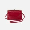 Lauren Crossbody In Polished Leather - Claret