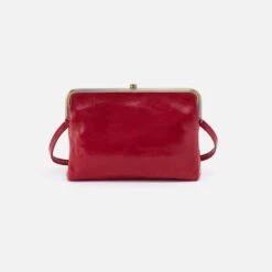 Lauren Crossbody In Polished Leather - Claret -Hobo Sales Store VI 35922CLRT 06