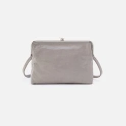 Lauren Crossbody In Polished Leather - Light Grey -Hobo Sales Store VI 35922LTGR 06