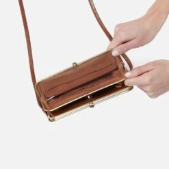 Lauren Crossbody In Polished Leather - Truffle -Hobo Sales Store VI 35922TRUF 05 0a4c465d 748c 4f0f 95a4 2f08fb770df9