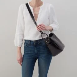 Sheila Crossbody In Polished Leather - Natural -Hobo Sales Store VI 35923NTRL 02