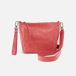 Ashe Crossbody In Polished Leather - Cherry Blossom