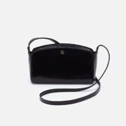 Jesse Crossbody In Polished Leather - Black