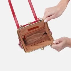 Alba Crossbody In Polished Leather - Claret -Hobo Sales Store VI 35931CLRT 03